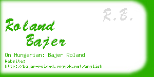 roland bajer business card